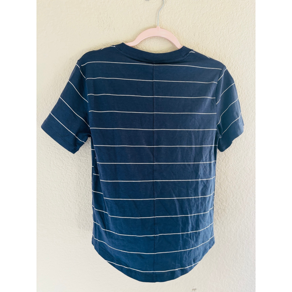 Women's CALIA Striped T-Shirt Navy White Size XS NWT - Picture 2 of 4